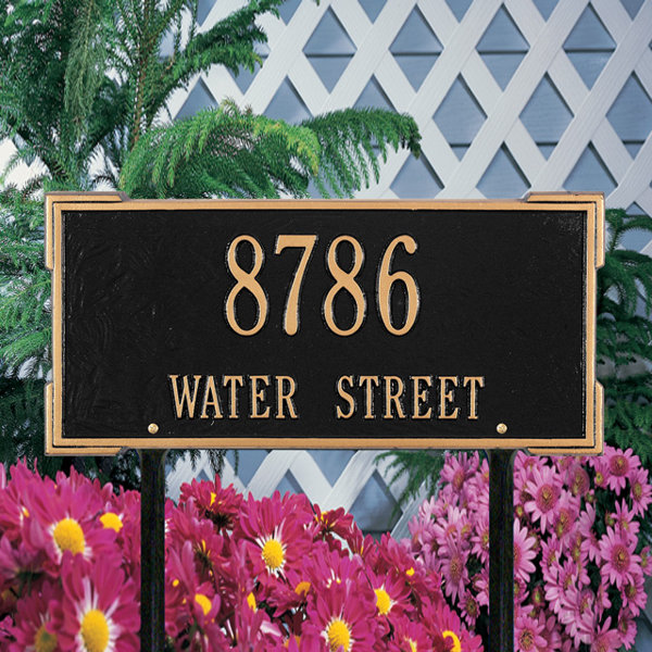 Whitehall Products Roanoke 2Line Lawn Address Sign & Reviews Wayfair